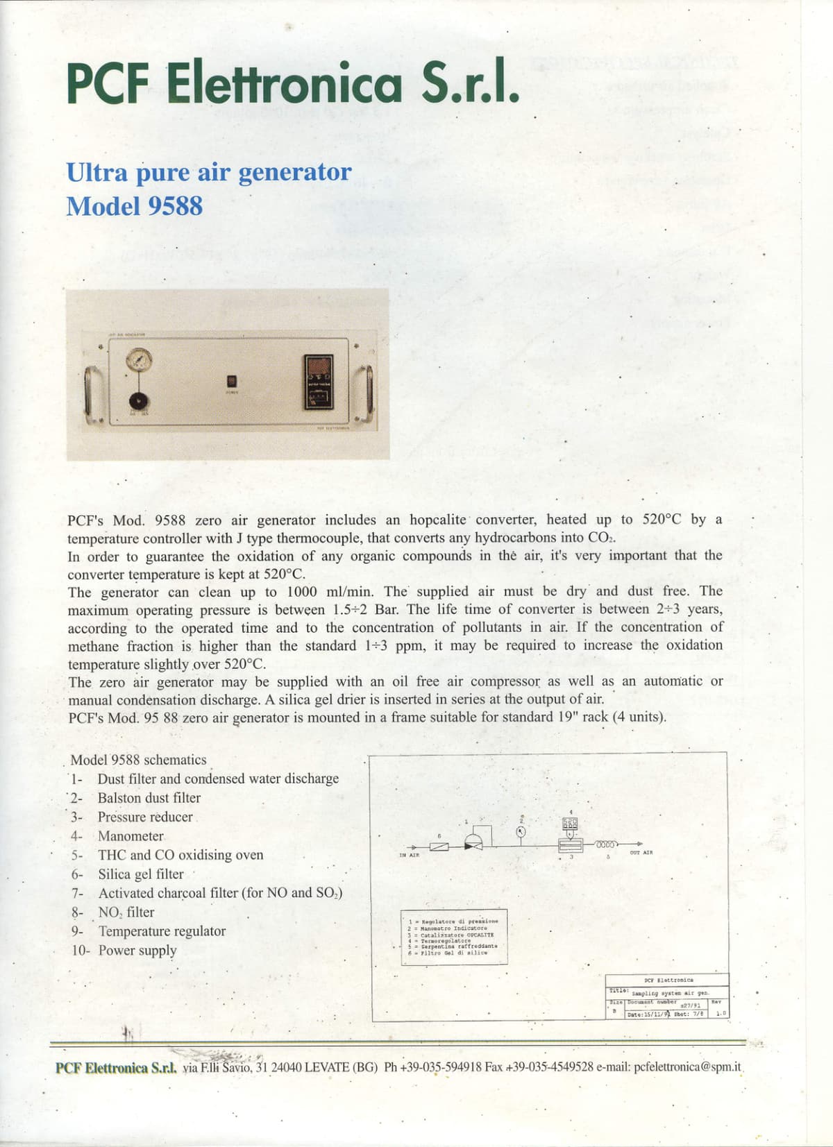 Mod. 9588 - Null-Luft-Generator
